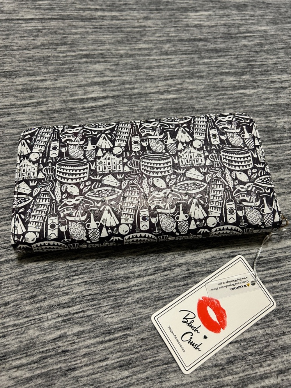 Blush Crush Black and White Printed Women's Wallet